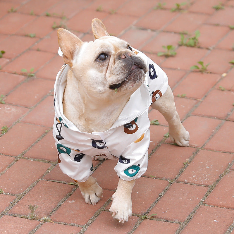 Bulldog Raincoat for Puppies - Waterproof Summer Wear